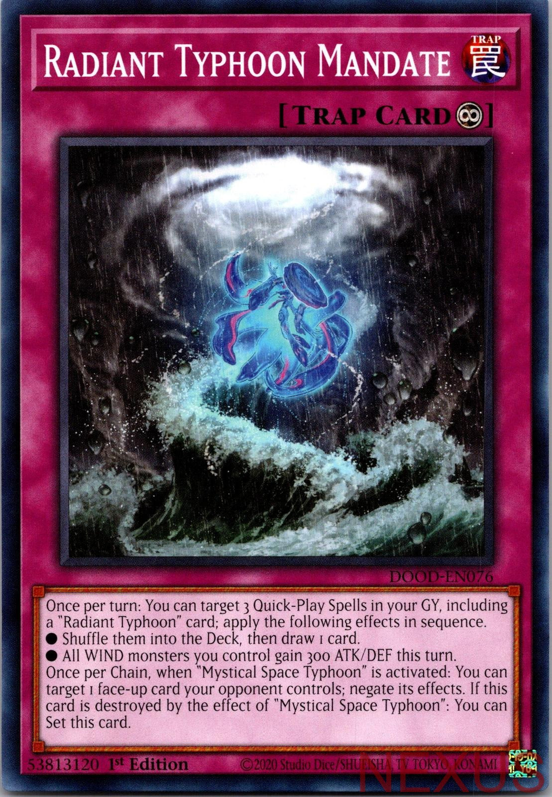 Radiant Typhoon Mandate DOOD-EN076 Common 1st Edition Near Mint