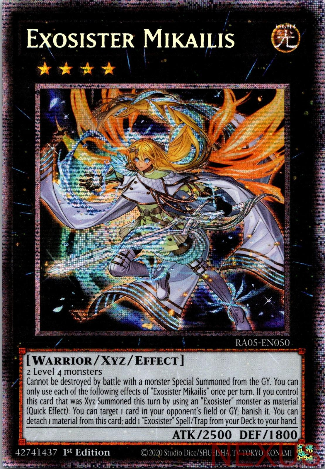 Exosister Mikailis (Starlight Rare) RA05-EN050 Starlight Rare 1st Edition NM