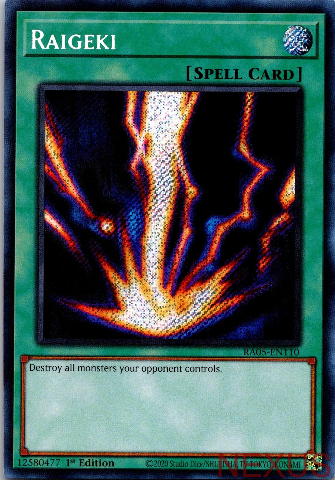Raigeki (Secret Rare) RA05-EN110 Secret Rare 1st Edition Near Mint