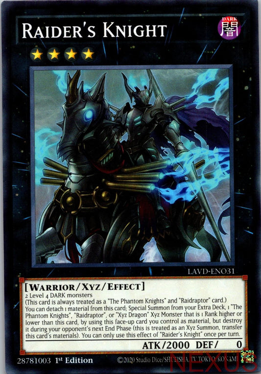 Raider's Knight LAVD-ENO31 Legendary Arc-V Decks 1st Edition NM