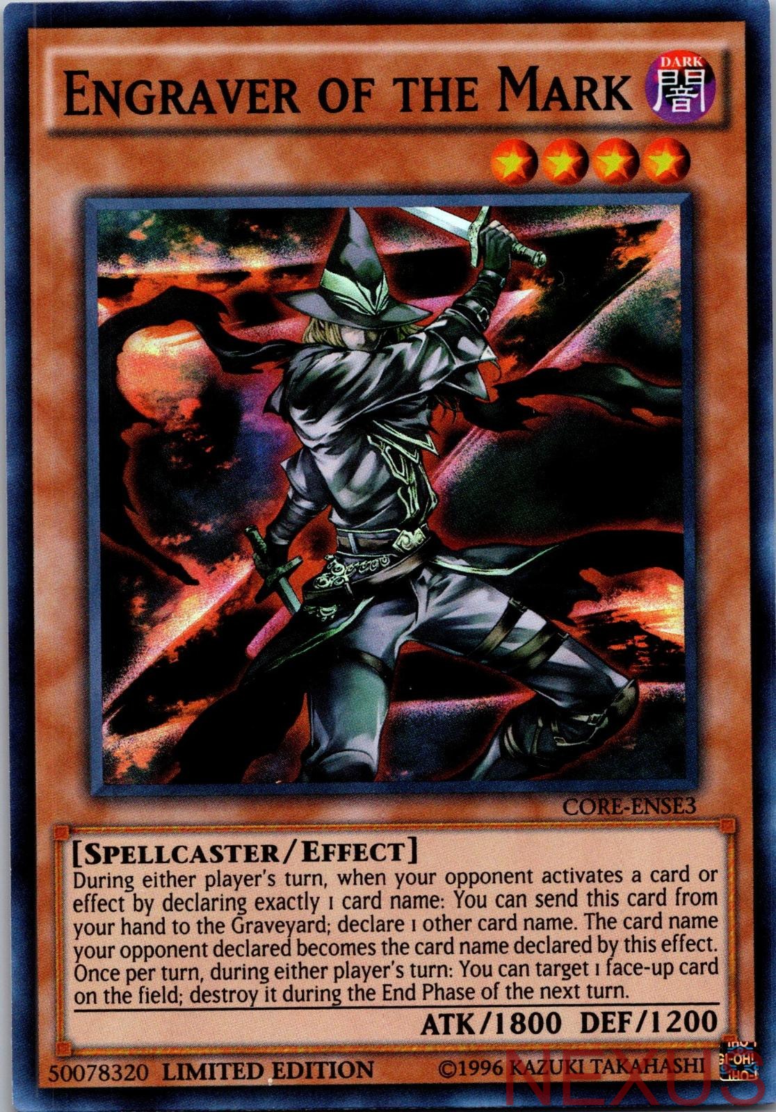 Engraver of the Mark CORE-ENSE3 Super Rare Limited Lightly Played
