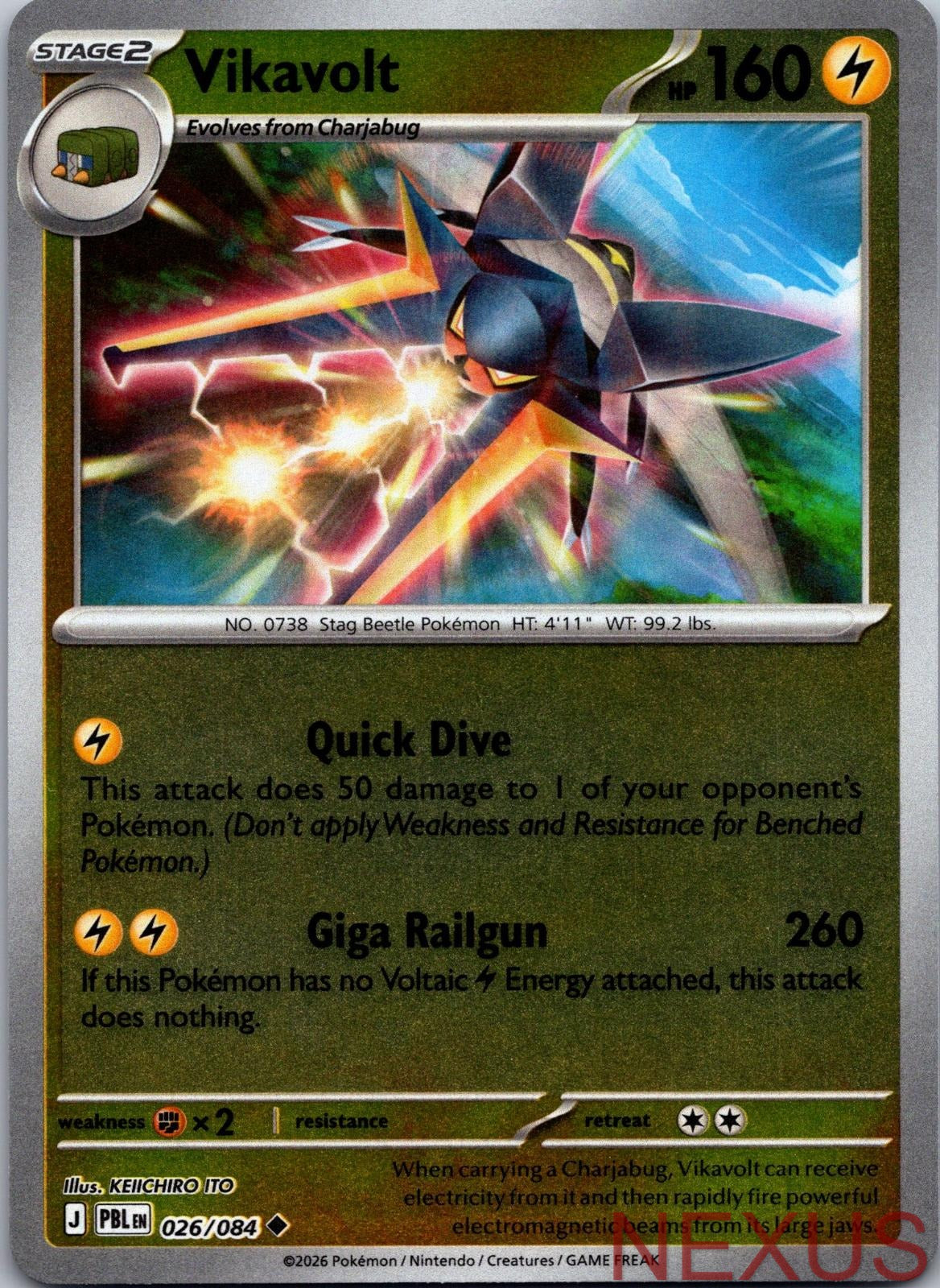 Vikavolt 026/084 Uncommon Reverse Holo Near Mint