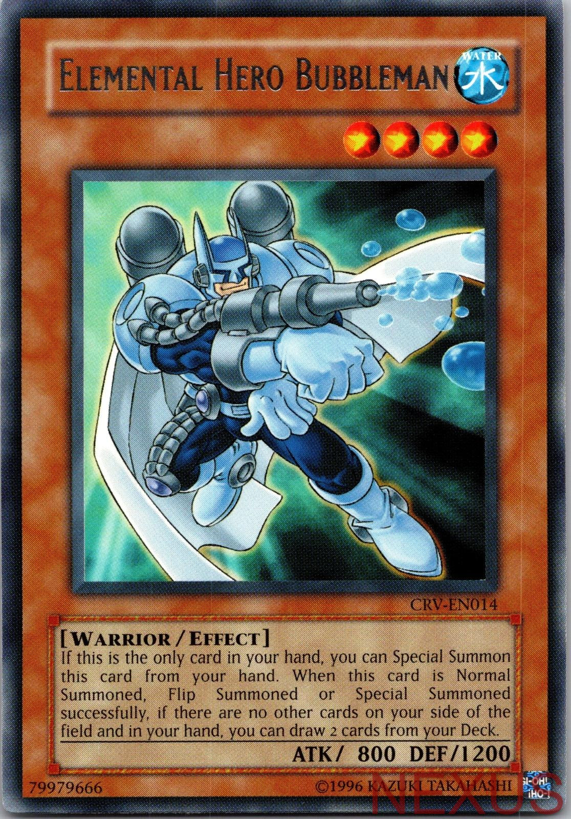 Elemental Hero Bubbleman CRV-EN014 Rare Unlimited Lightly Played
