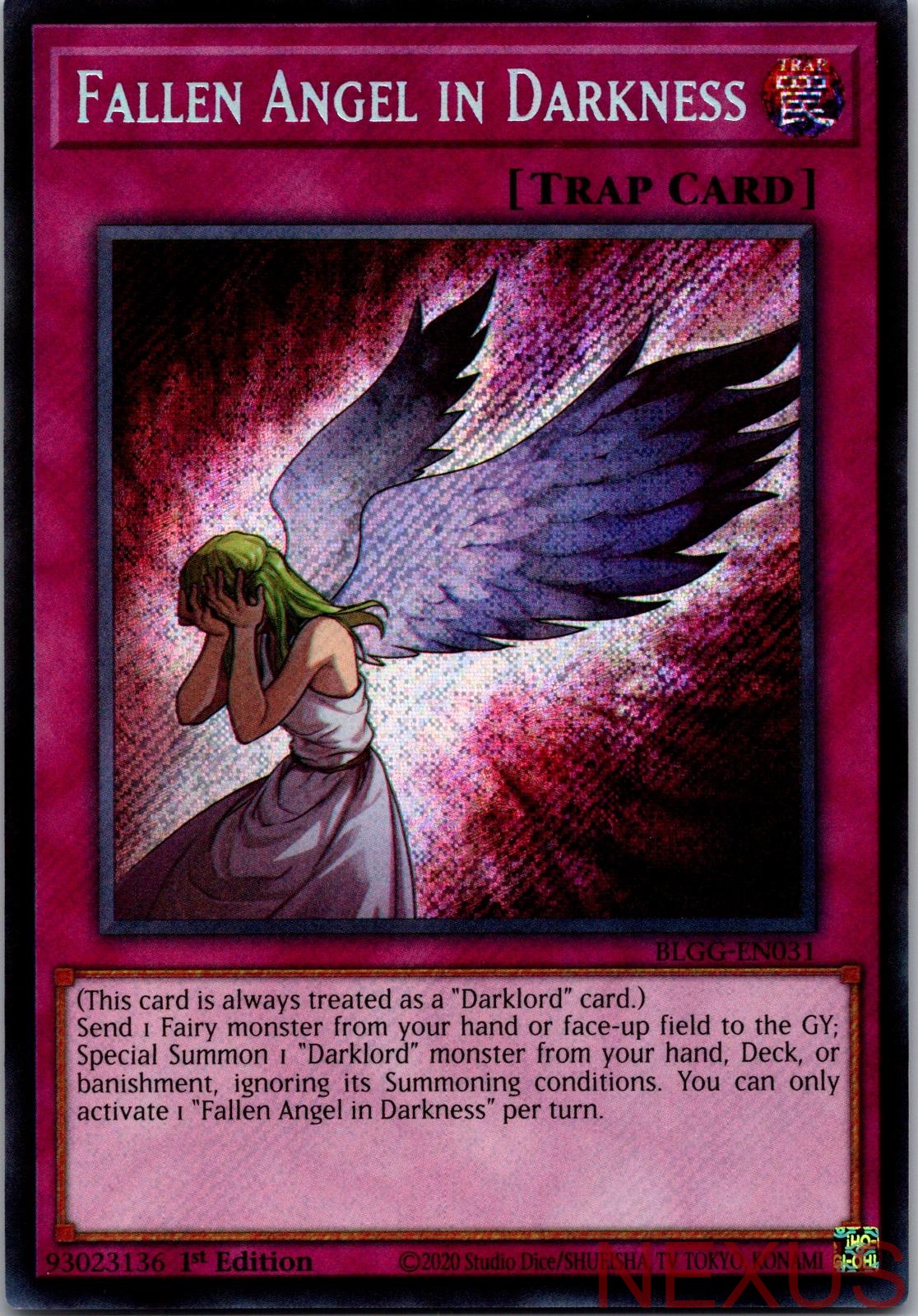 Fallen Angel in Darkness BLGG-EN031 Secret Rare 1st Edition Near Mint