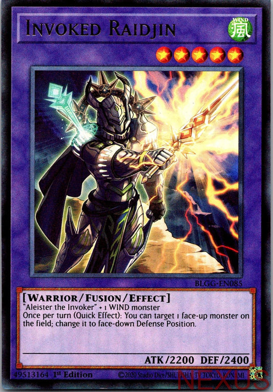 Invoked Raidjin BLGG-EN085 Battles of Legend: Glorious Gallery 1st Edition NM
