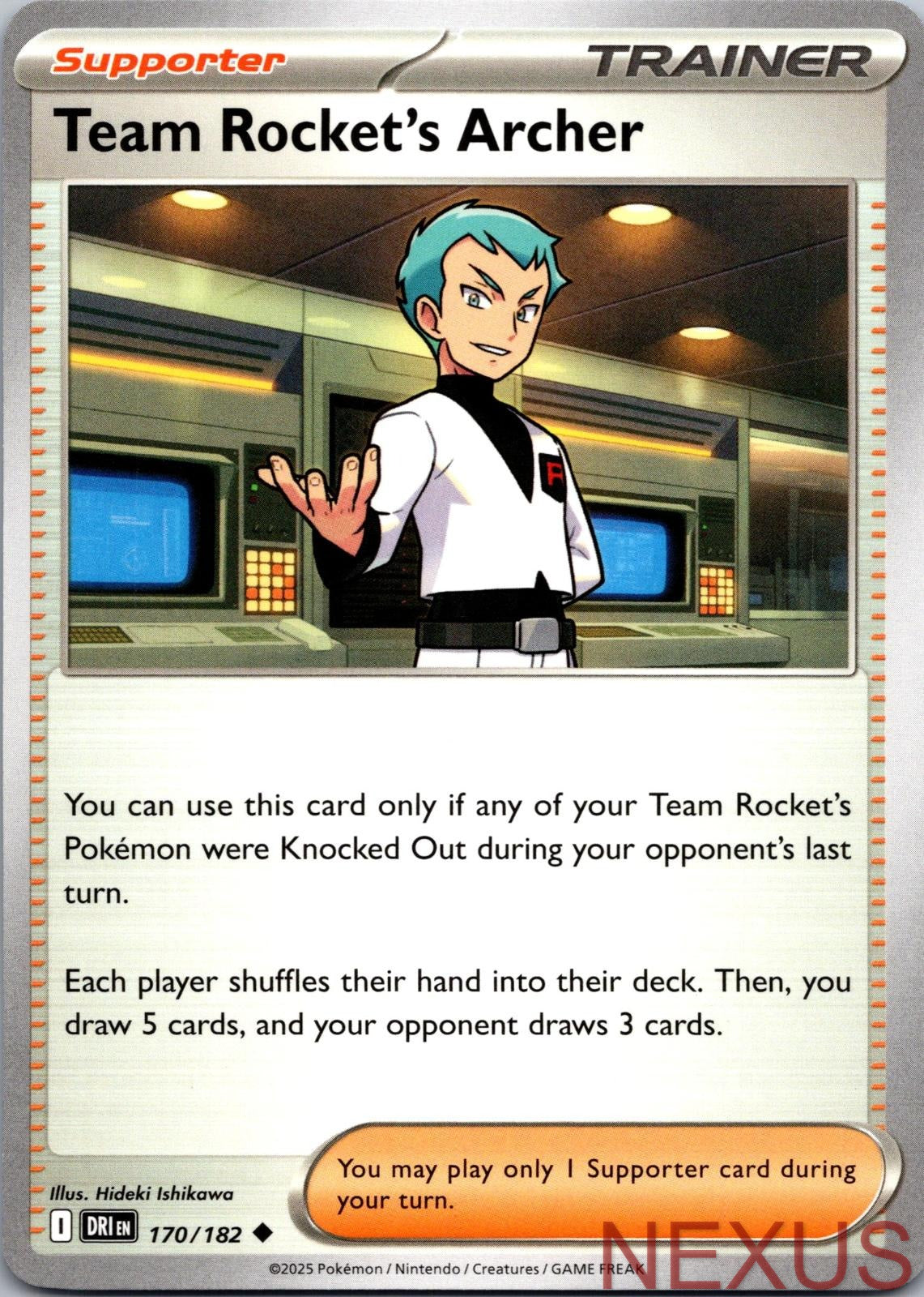Team Rocket's Archer 170/182 Uncommon Near Mint