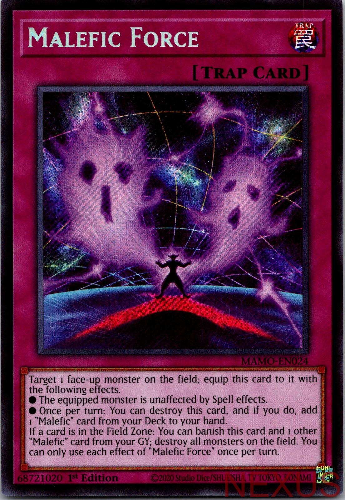Malefic Force (Secret Rare) MAMO-EN024 Secret Rare 1st Edition Near Mint