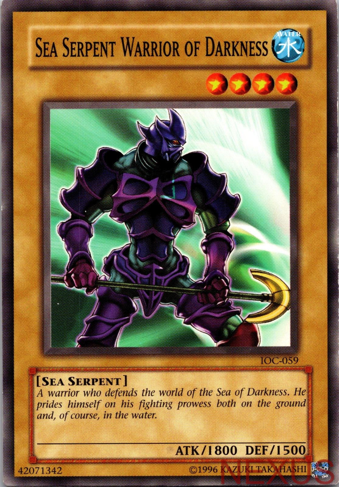 Sea Serpent Warrior of Darkness IOC-059 Common Invasion of Chaos Unlimited NM