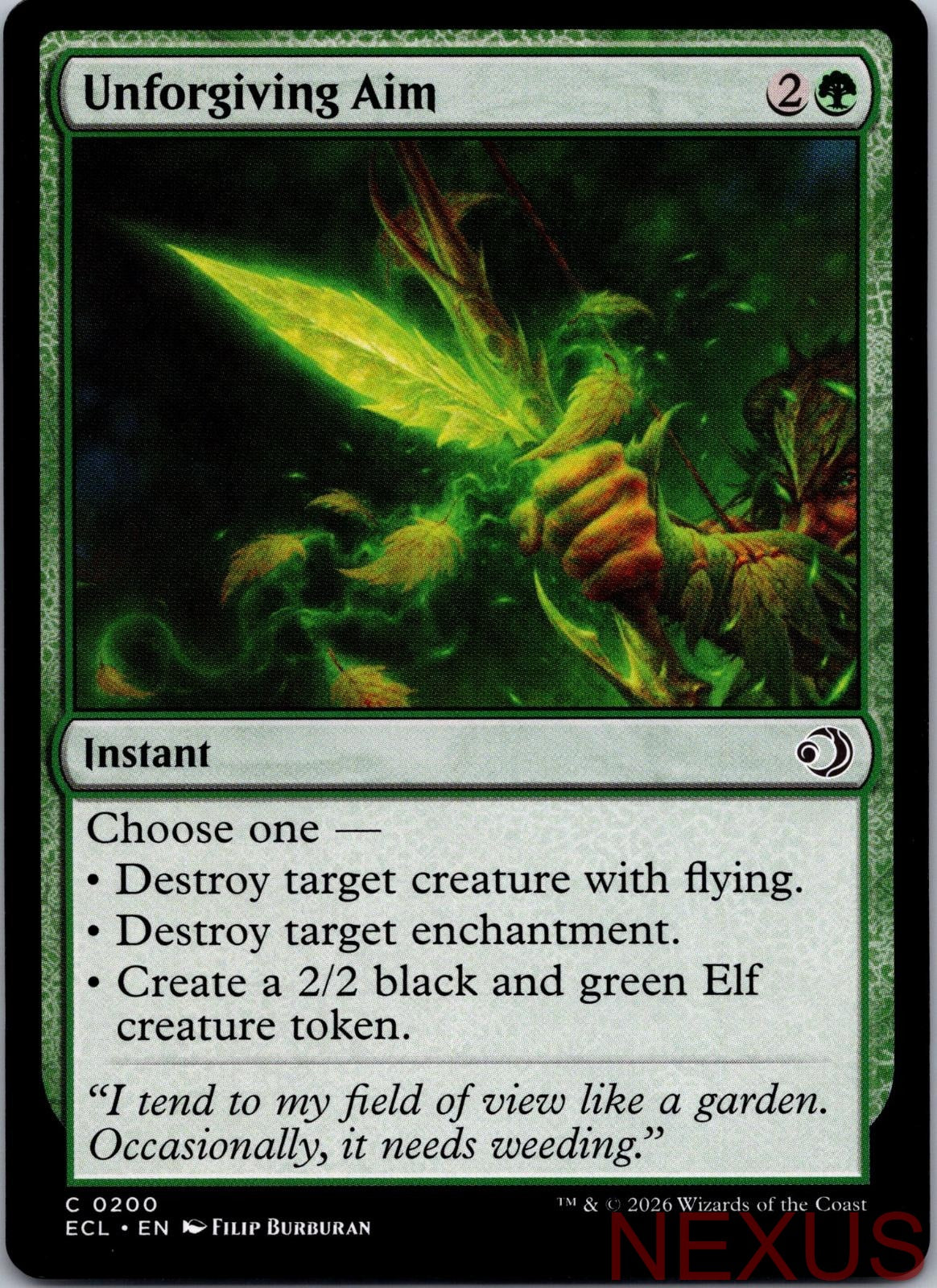 Unforgiving Aim 200 Common Near Mint