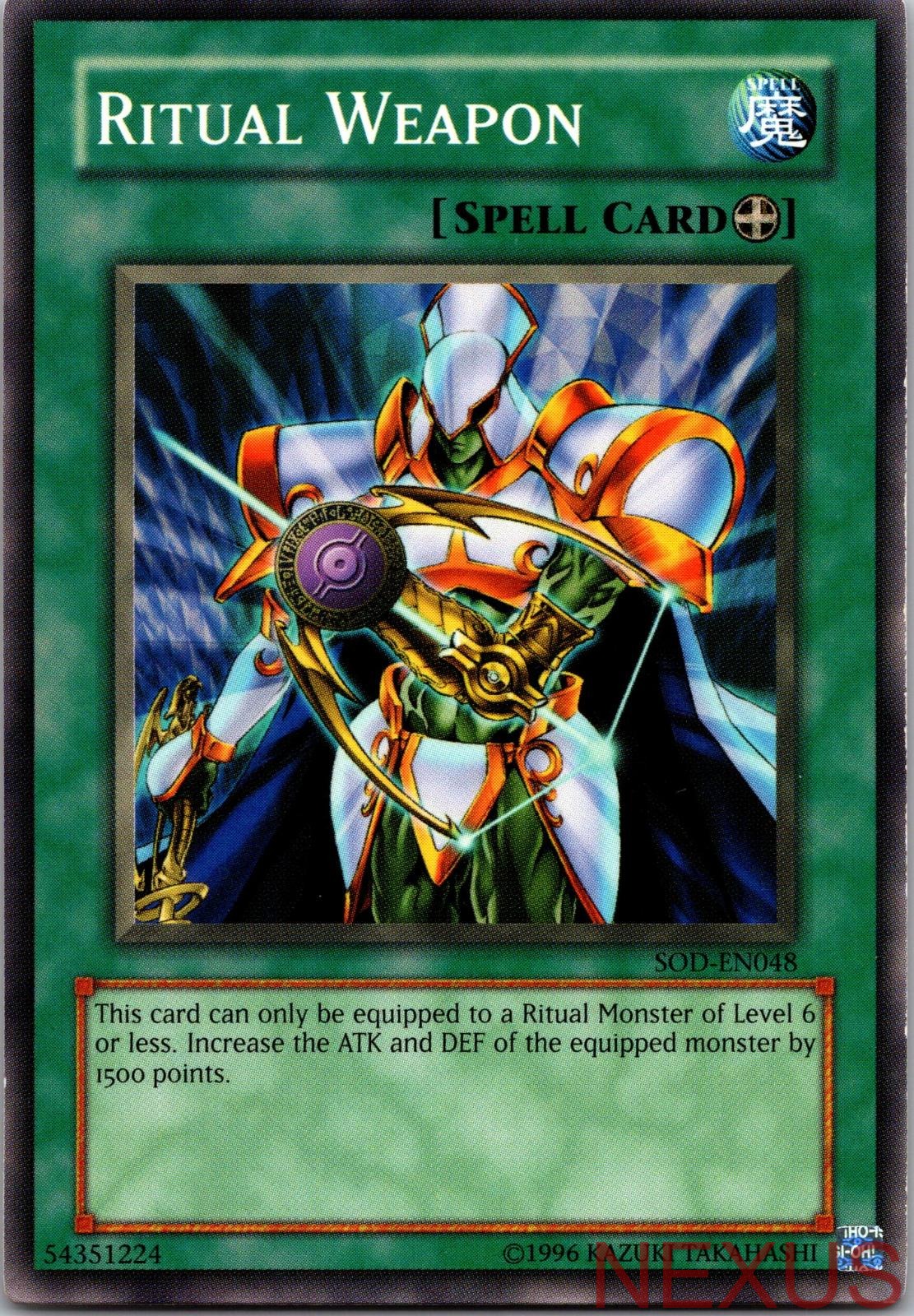 Ritual Weapon SOD-EN048 Common Soul of the Duelist Unlimited Near Mint