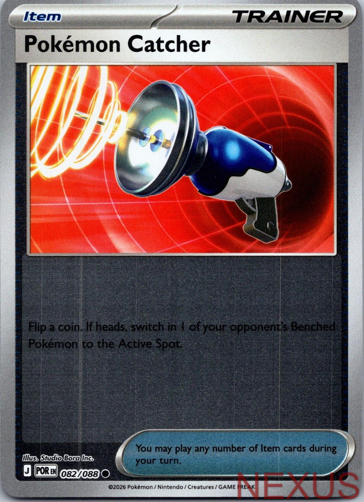 Pokemon Catcher 082/088 Common Reverse Holo Near Mint