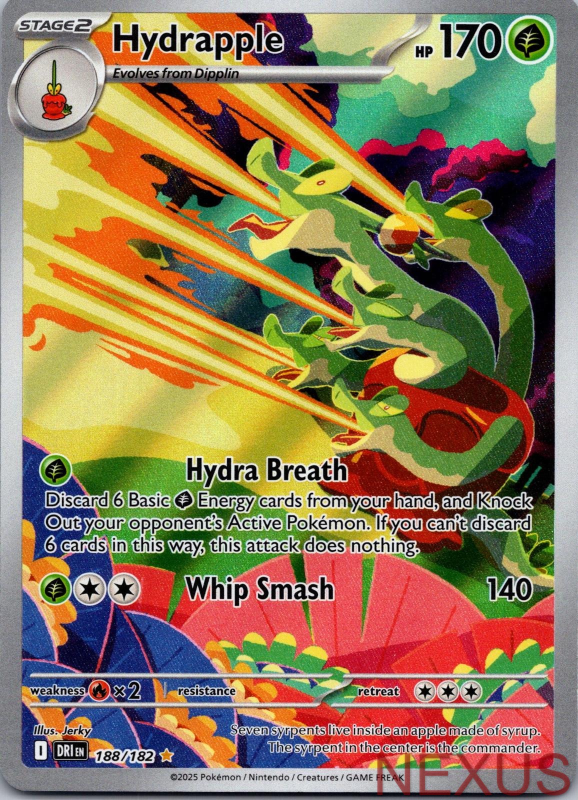 Hydrapple 188/182 Illustration Rare Holo Near Mint