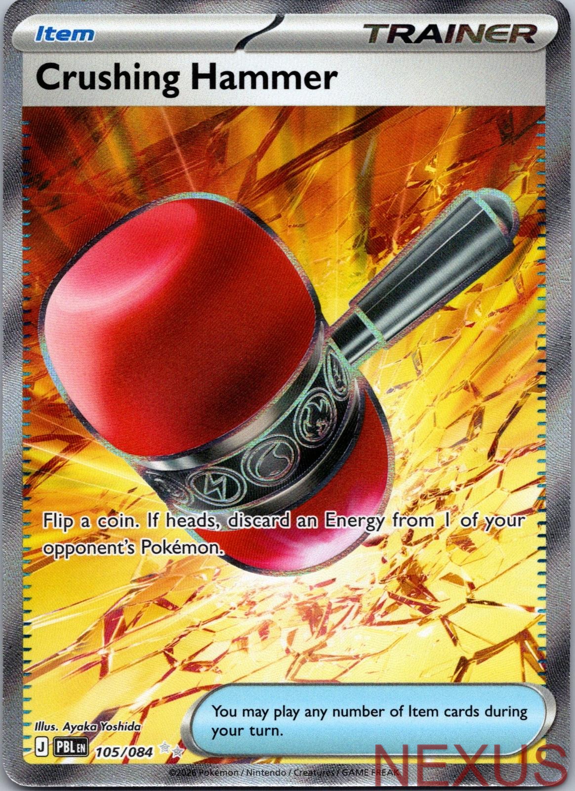 Crushing Hammer 105/084 Ultra Rare Pitch Black Pokemon Holo Near Mint