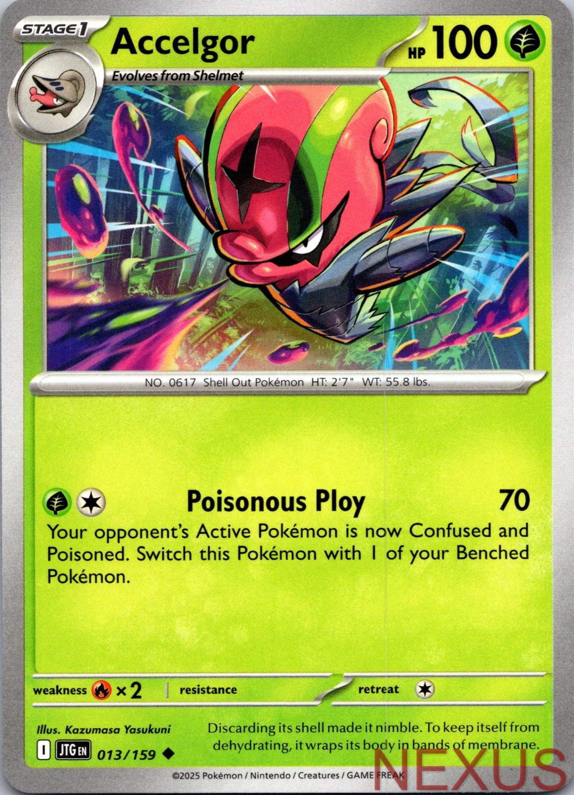 Accelgor 013/159 Uncommon Near Mint