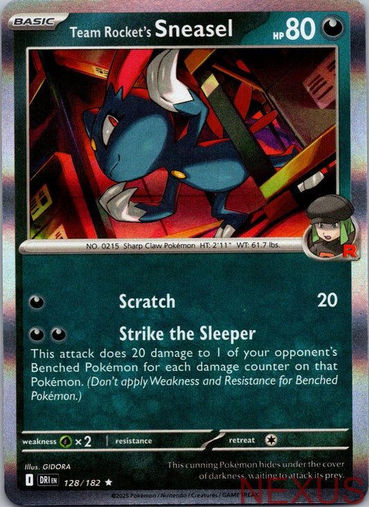 Team Rocket's Sneasel 128/182 Rare Holo Near Mint