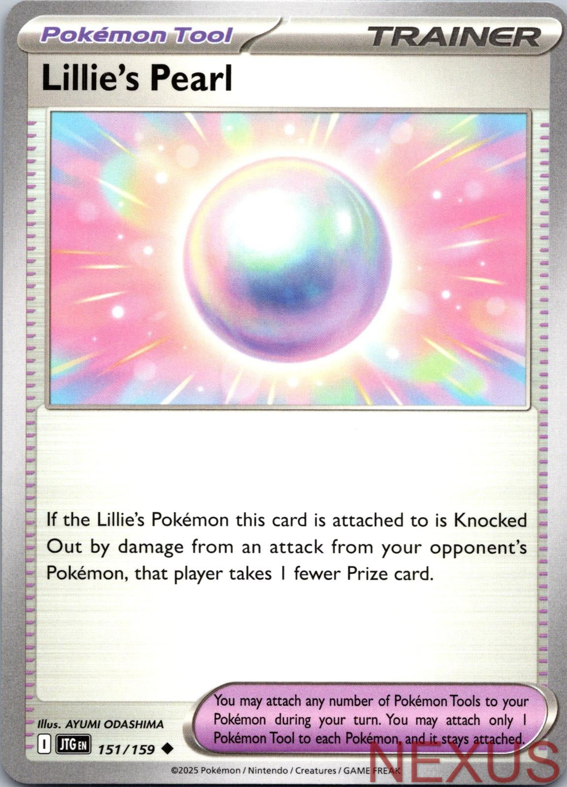 Lillie's Pearl 151/159 Uncommon Near Mint