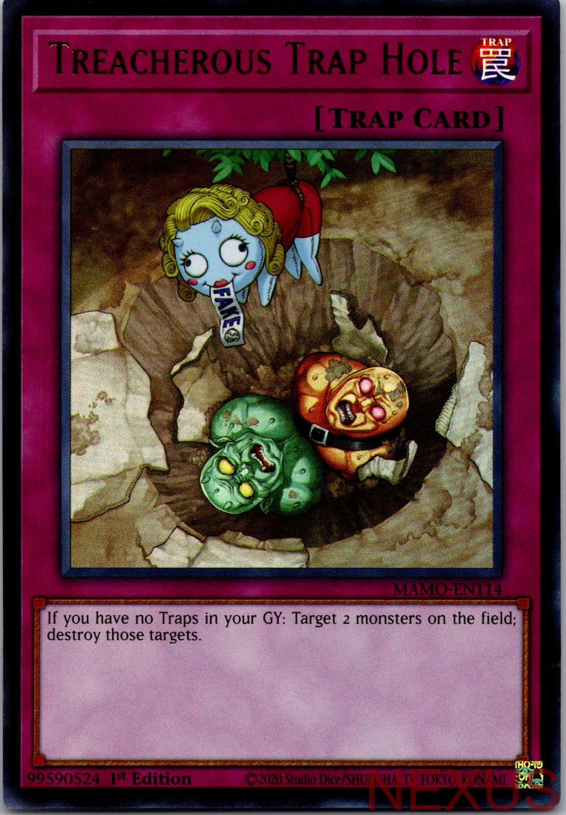 Treacherous Trap Hole MAMO-EN114 Magnificent Monsters Yu-Gi-Oh 1st Edition NM