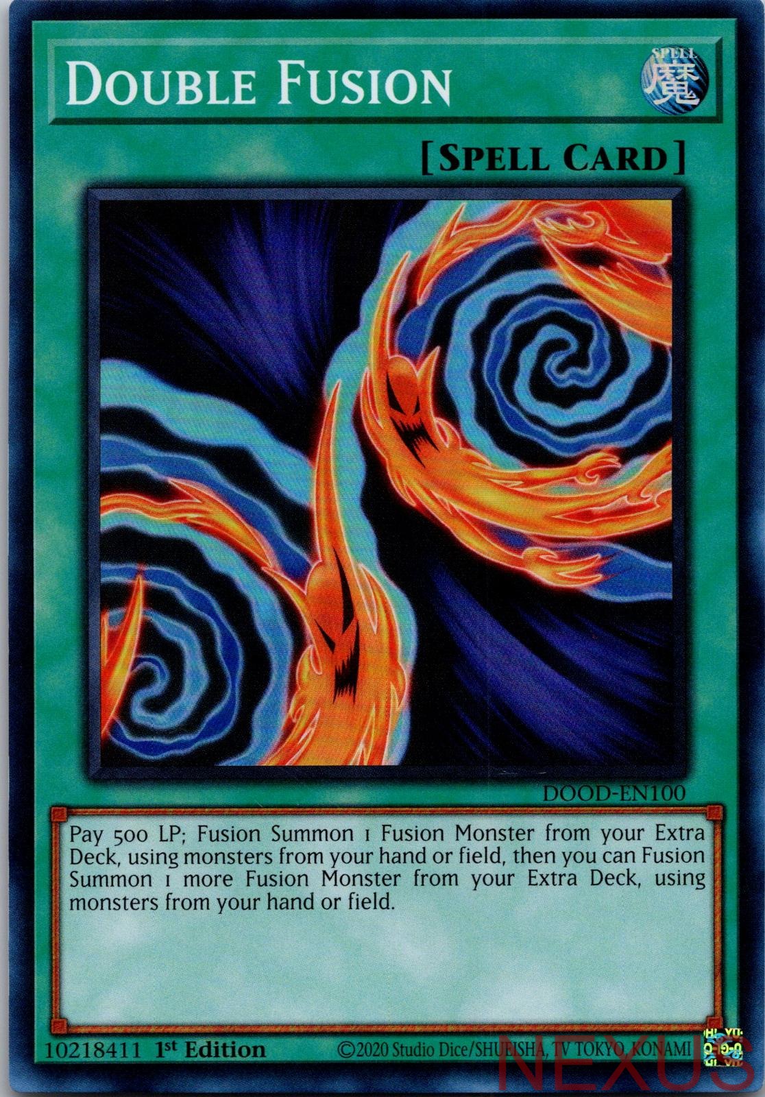 Double Fusion DOOD-EN100 Super Rare 1st Edition Near Mint