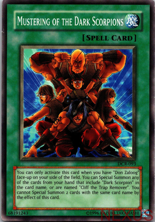 Mustering of the Dark Scorpions DCR-093 Common Dark Crisis Yu-Gi-Oh Unlimited NM