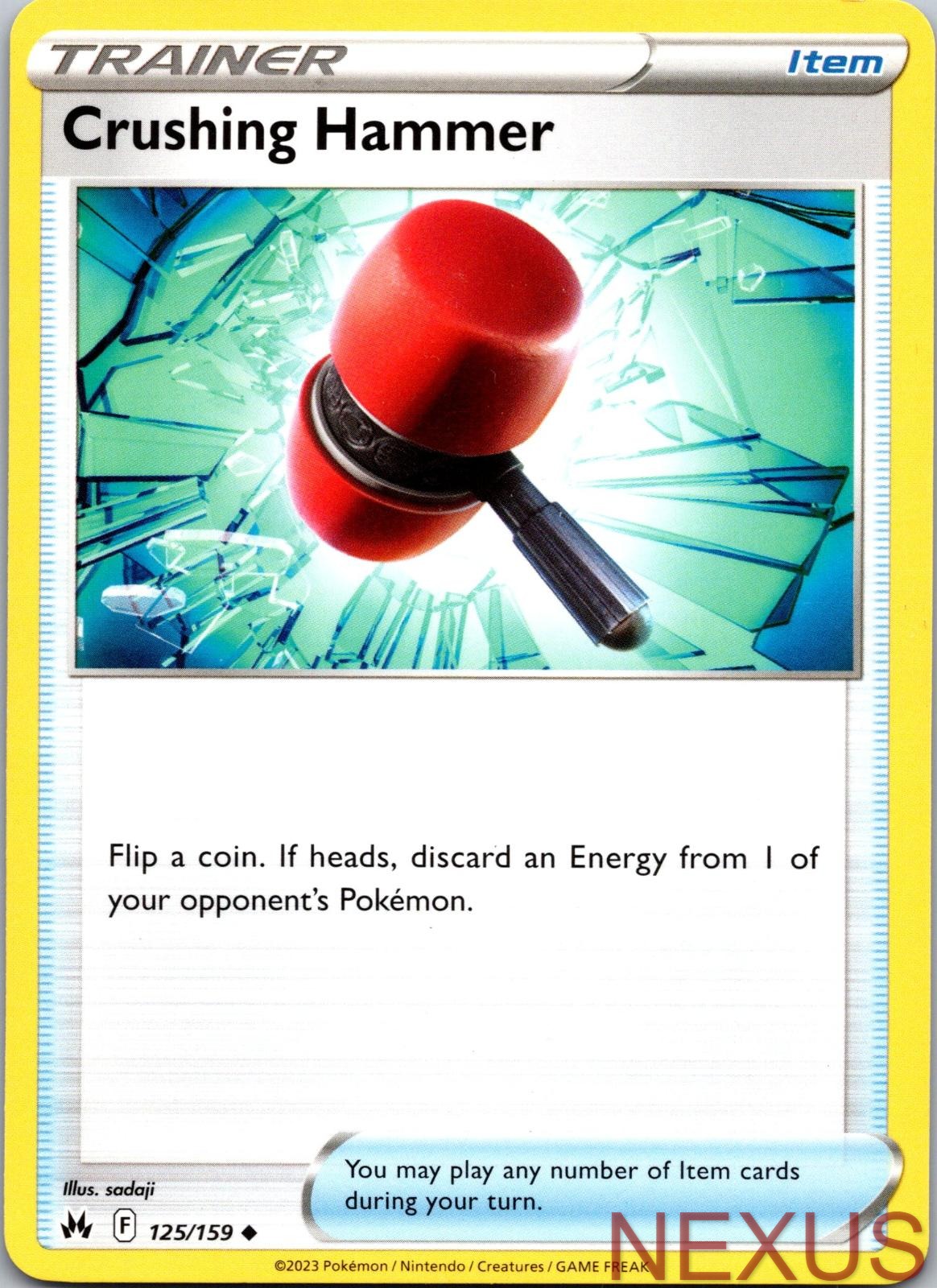 Crushing Hammer 125/159 Uncommon Crown Zenith Pokemon Near Mint
