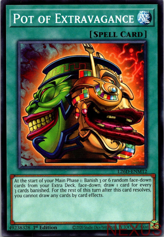 Pot of Extravagance L26D-ENM12 Common Legendary Modern Decks 2026 1st Edition NM