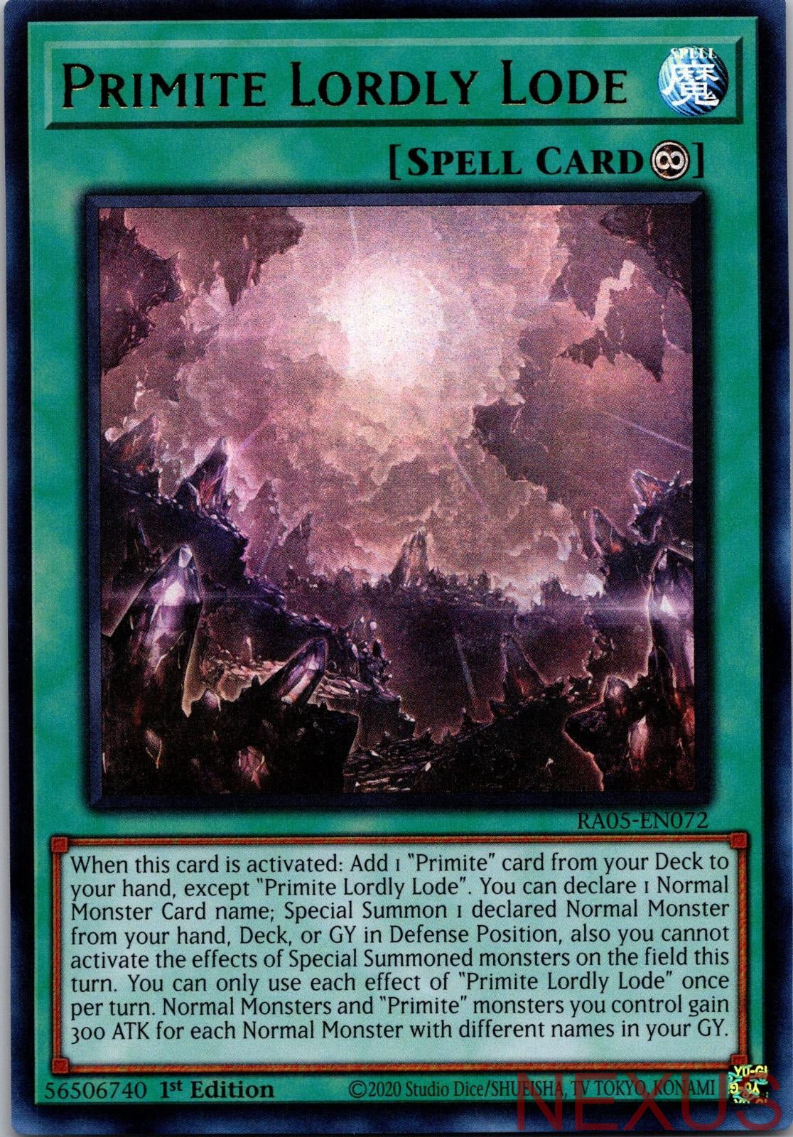 Primite Lordly Lode (Ultra Rare) RA05-EN072 Ultra Rare 1st Edition Near Mint