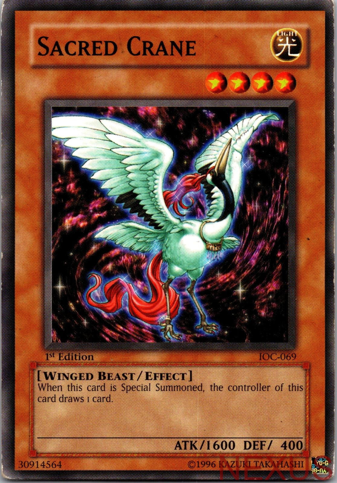 Sacred Crane IOC-069 Common Invasion of Chaos Yu-Gi-Oh 1st Edition Near Mint