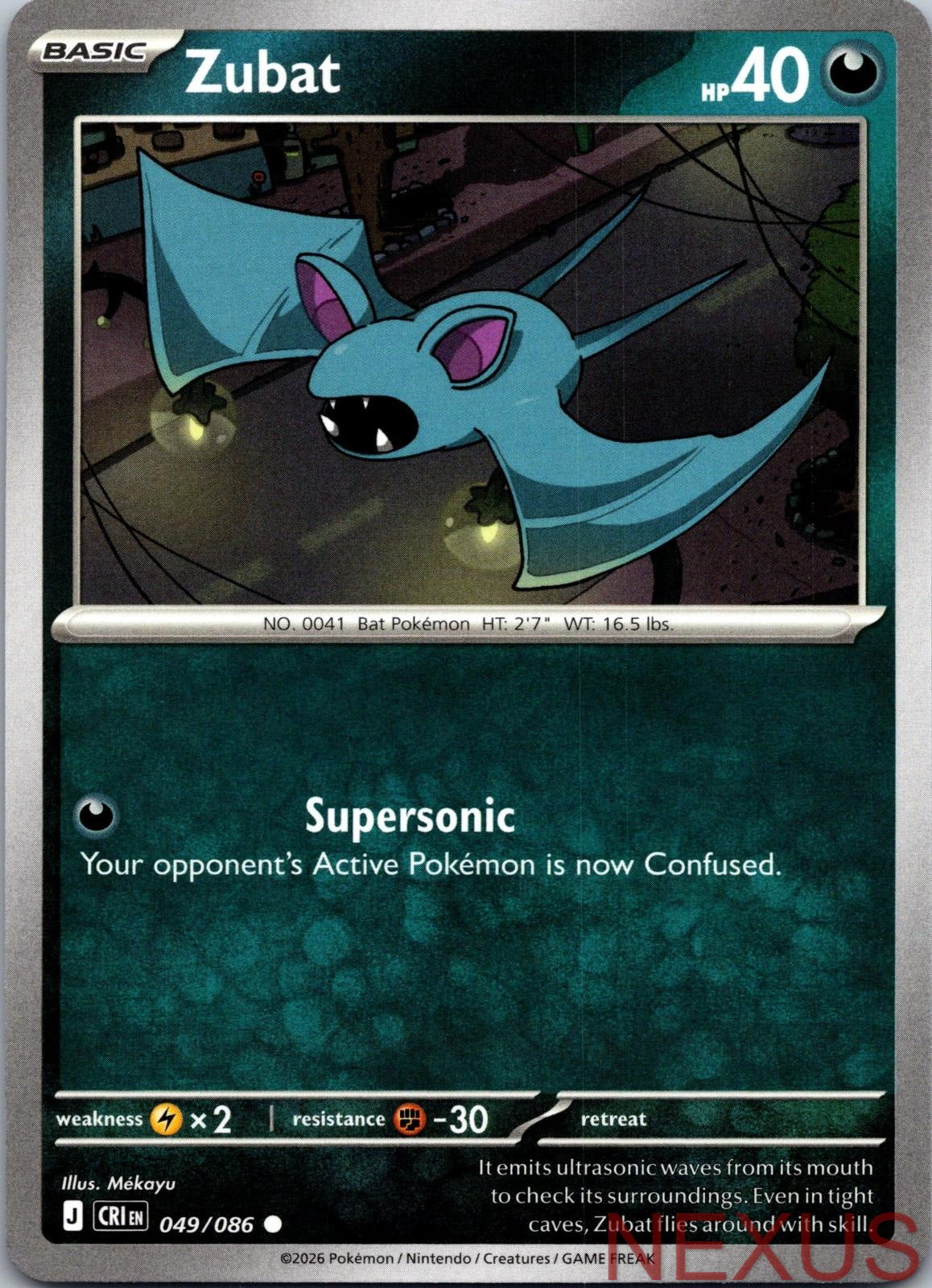 Zubat 049/086 Common Near Mint