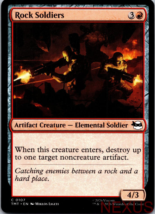 Rock Soldiers 0107 Common Teenage Mutant Ninja Turtles Magic: The Gathering NM