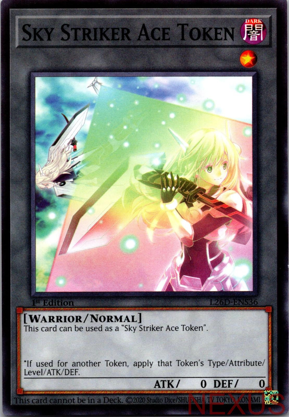 Sky Striker Ace Token L26D-ENS36 Legendary Modern Decks 2026 1st Edition NM
