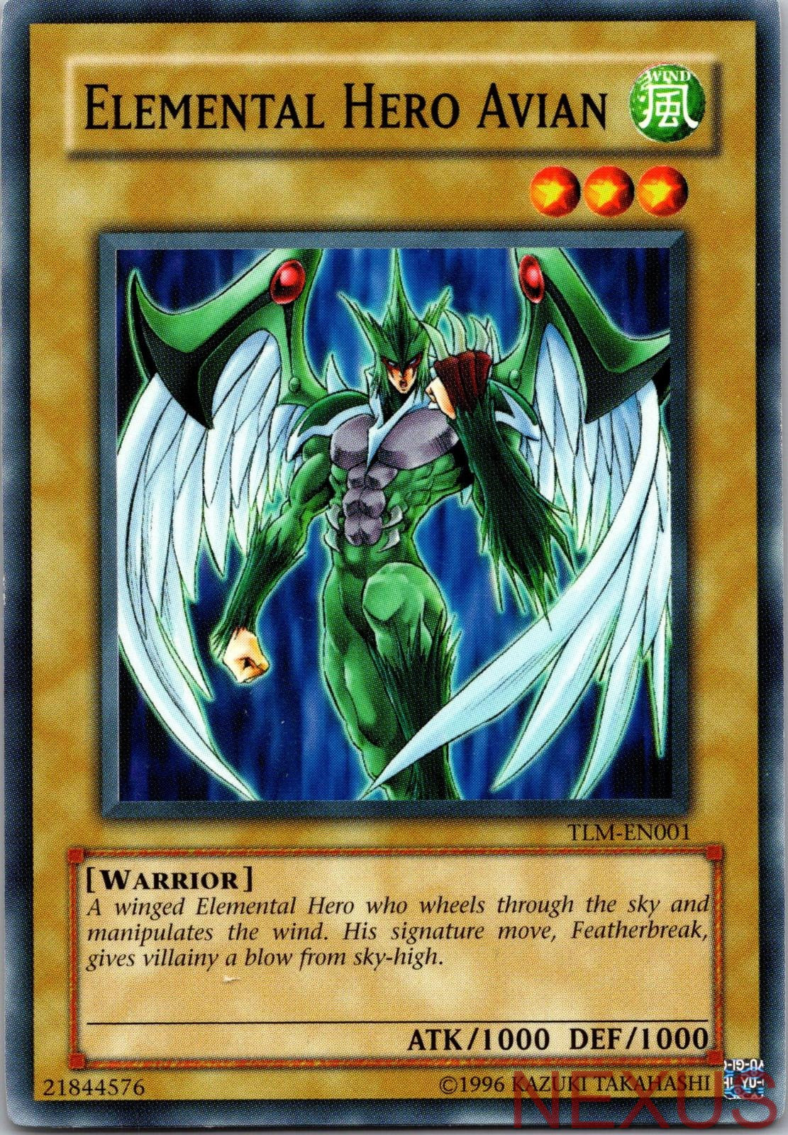Elemental Hero Avian TLM-EN001 Common The Lost Millennium Unlimited Near Mint