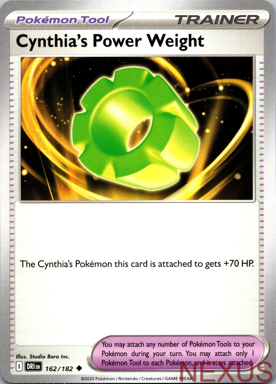 Cynthia's Power Weight 162/182 Uncommon Near Mint