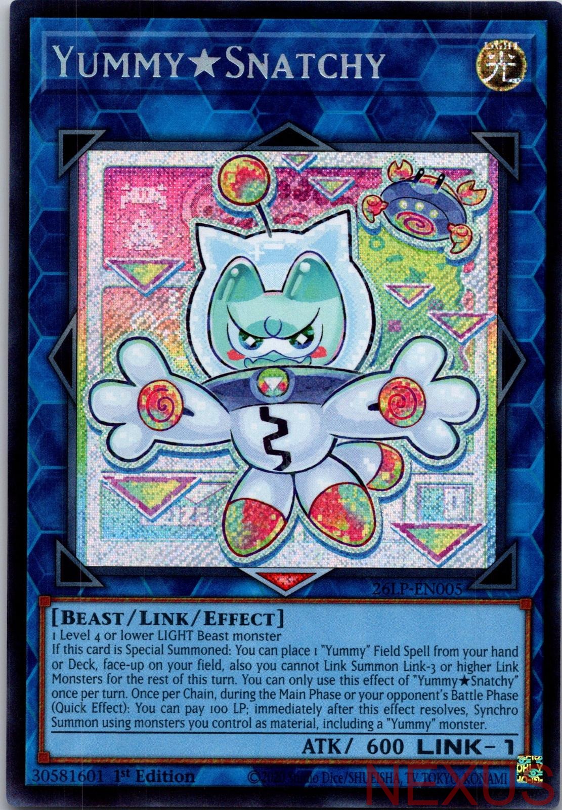 YummySnatchy (Secret Rare) 26LP-EN005 Secret Rare 1st Edition Near Mint