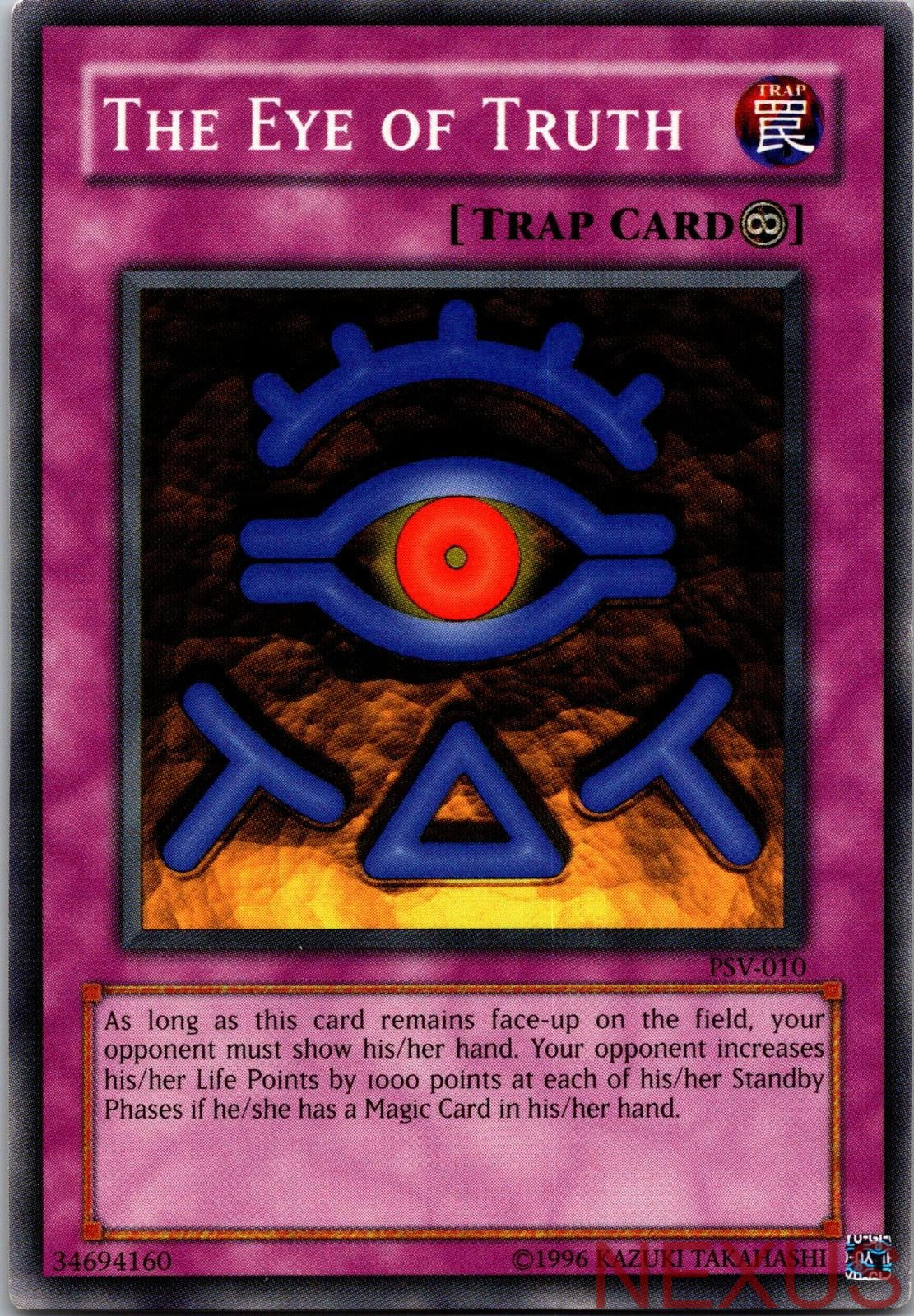 The Eye of Truth PSV-010 Common Pharaoh's Servant Yu-Gi-Oh Unlimited Near Mint