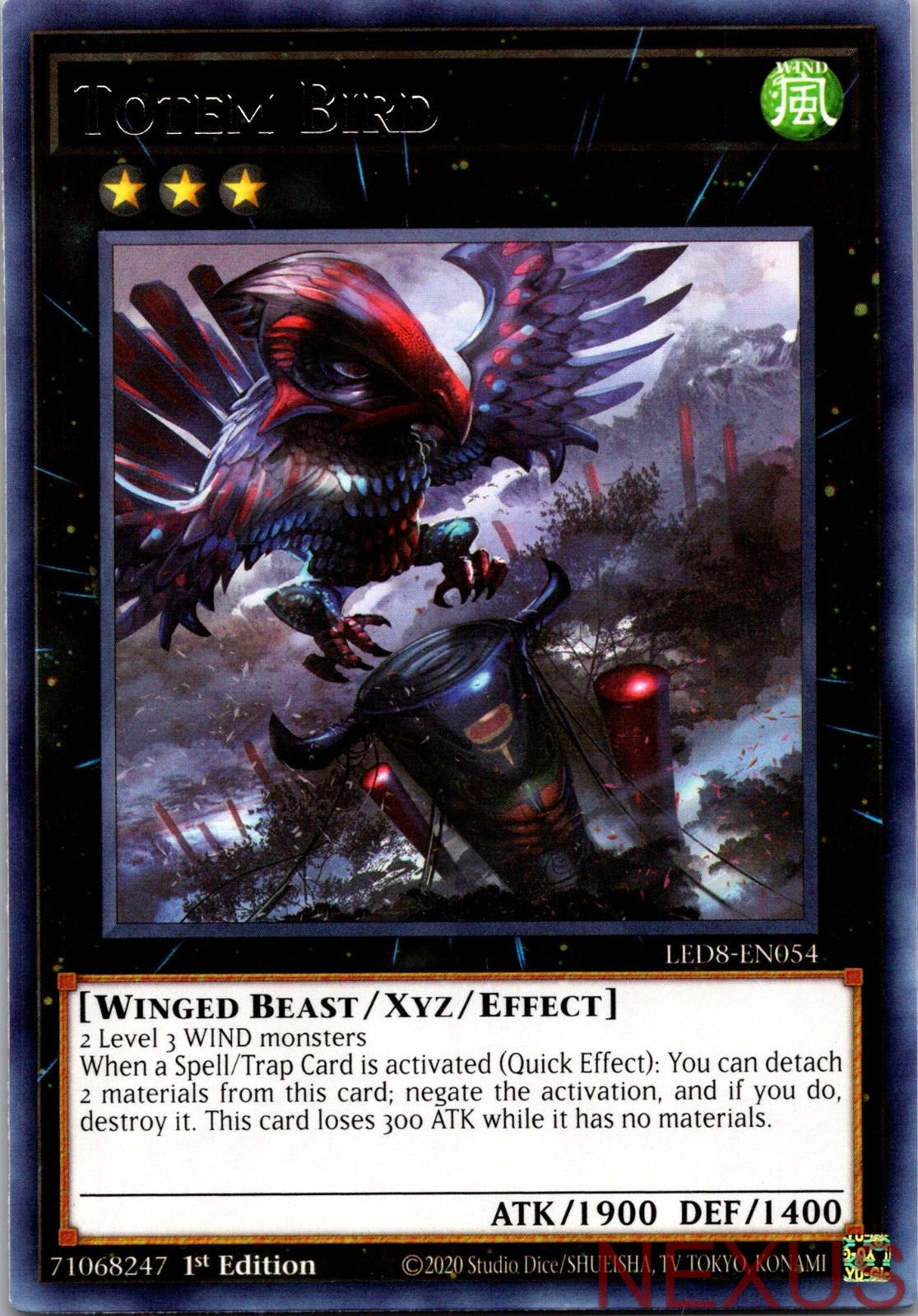 Totem Bird LED8-EN054 Rare Legendary Duelists: Synchro Storm 1st Edition NM