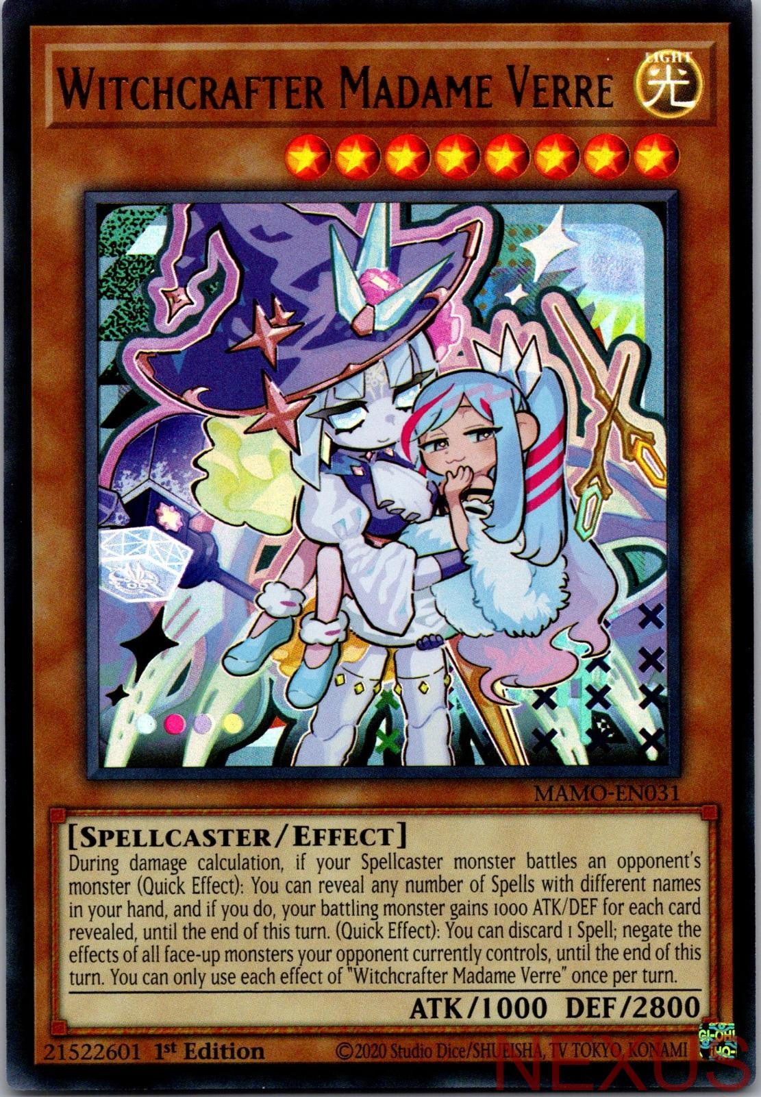 Witchcrafter Madame Verre MAMO-EN031 Yu-Gi-Oh 1st Edition NM