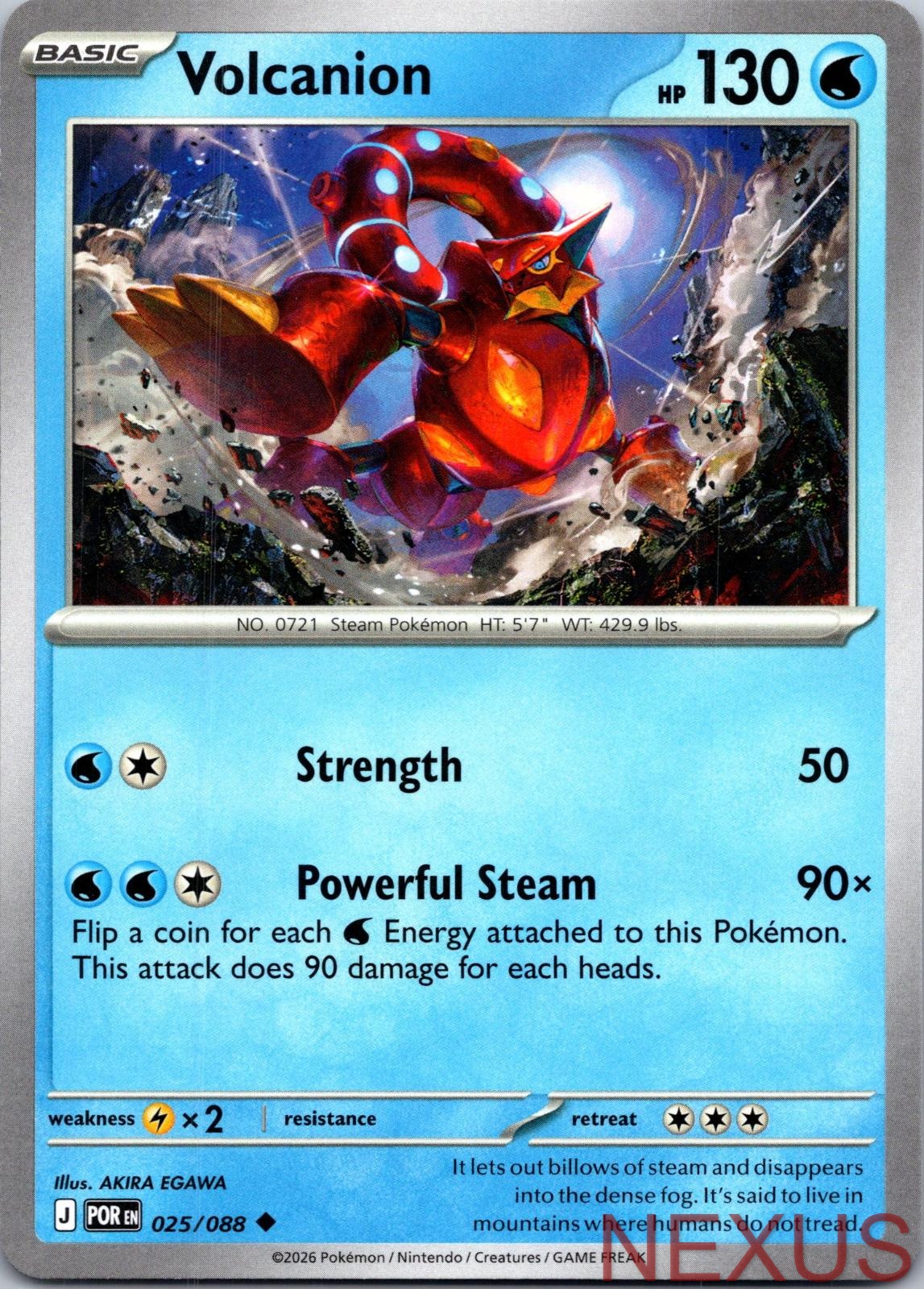 Volcanion 025/088 Uncommon Near Mint