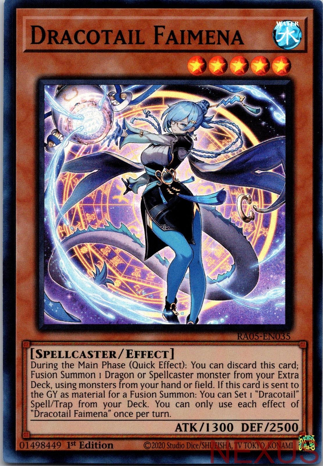 Dracotail Faimena RA05-EN035 Super Rare 1st Edition Near Mint