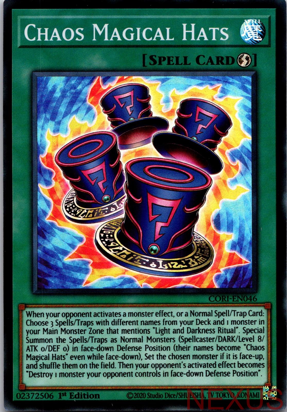 Chaos Magical Hats CORI-EN046 Super Rare 1st Edition Near Mint