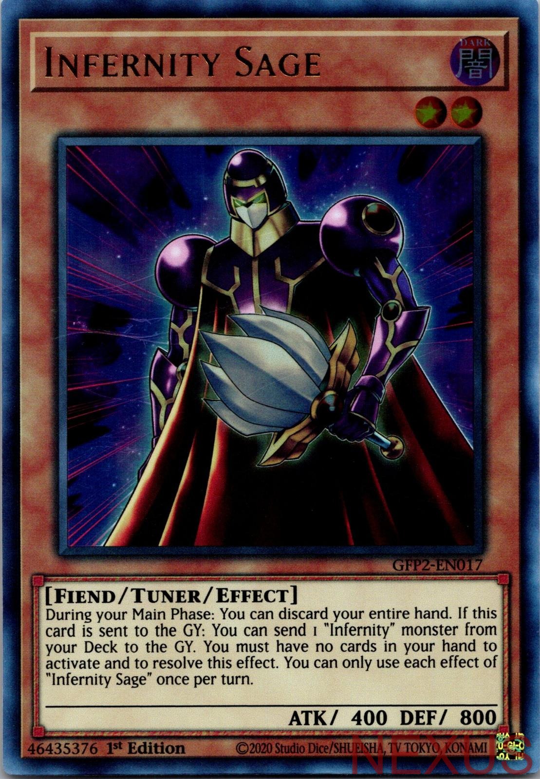Infernity Sage GFP2-EN017 Ultra Rare 1st Edition Near Mint