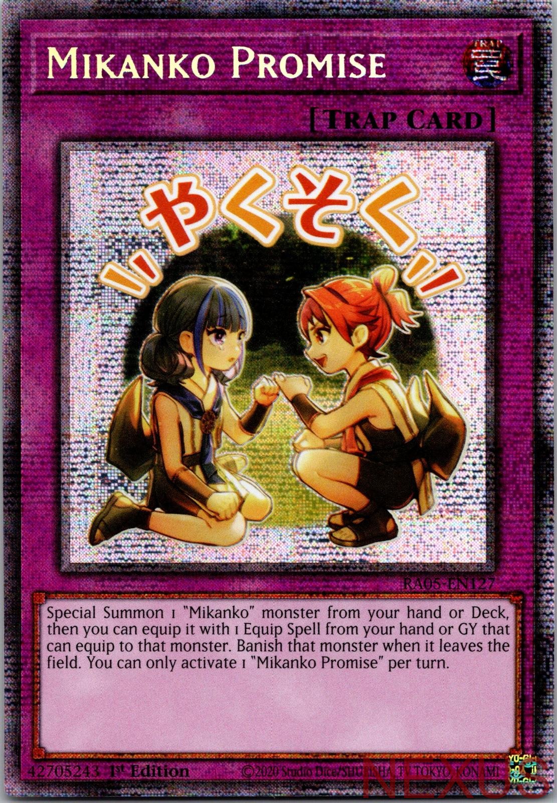 Mikanko Promise (Starlight Rare) RA05-EN127 Starlight Rare 1st Edition Near Mint