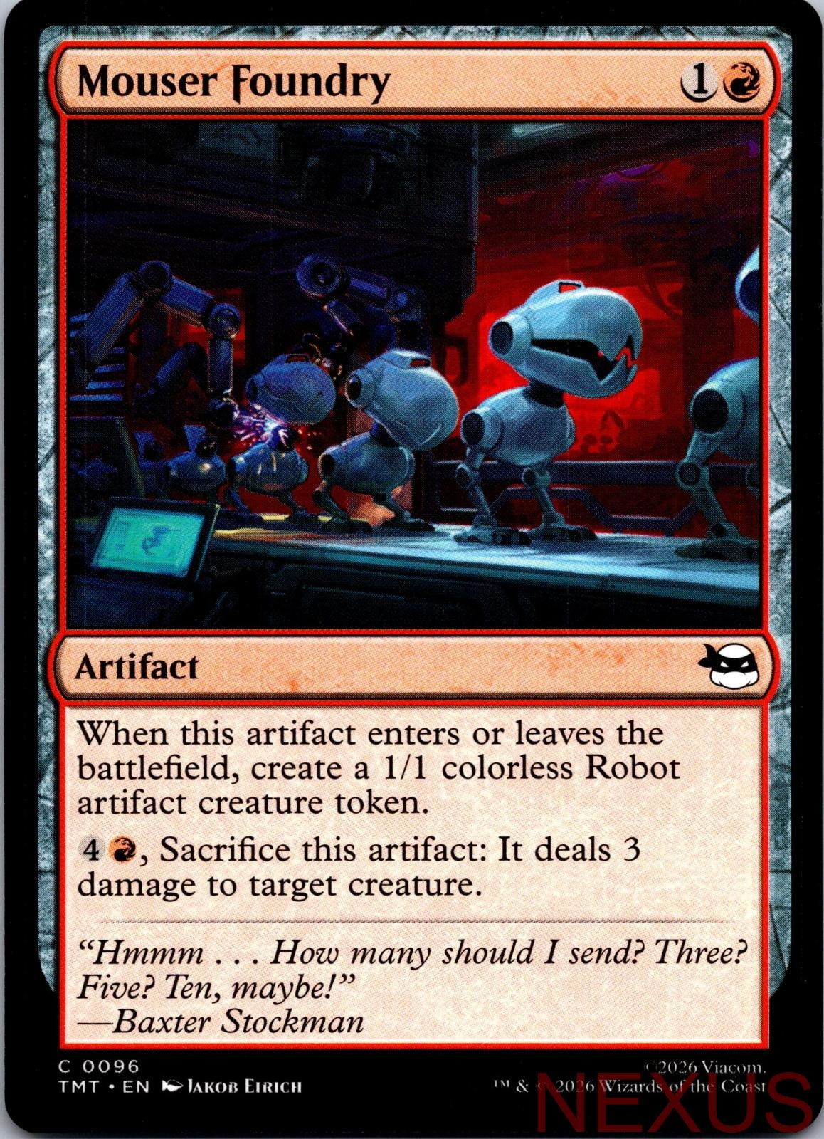 Mouser Foundry 0096 Common Teenage Mutant Ninja Turtles Magic: The Gathering NM