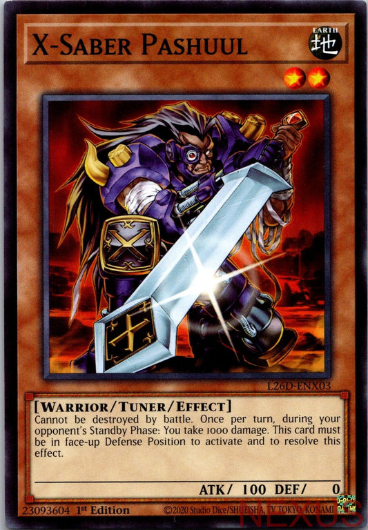 X-Saber Pashuul L26D-ENX03 Common Legendary Modern Decks 2026 1st Edition NM
