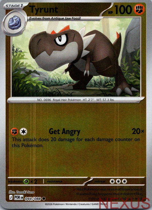 Tyrunt 044/088 Common Reverse Holo Near Mint