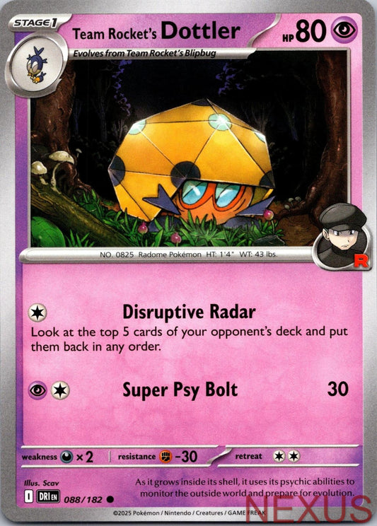 Team Rocket's Dottler 088/182 Common Near Mint