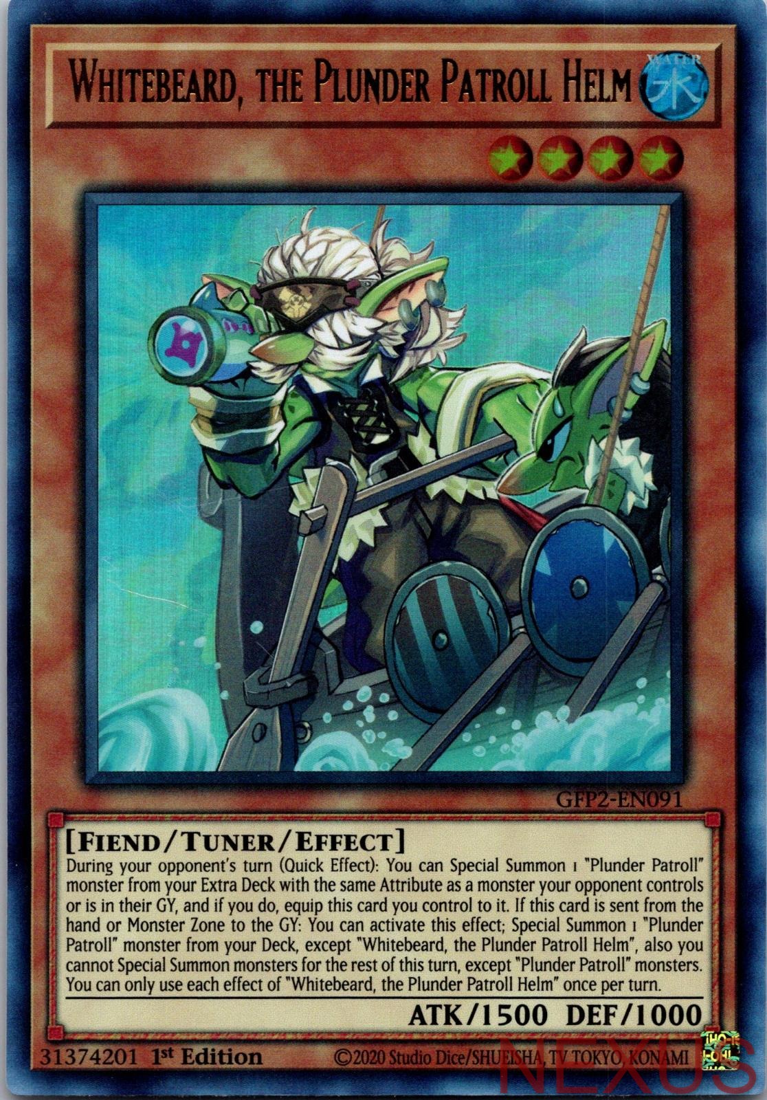 Whitebeard, the Plunder Patroll Helm GFP2-EN091 Ultra Rare 1st Edition Near Mint