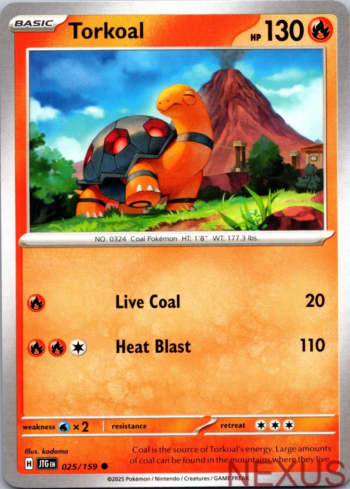 Torkoal 025/159 Common Near Mint