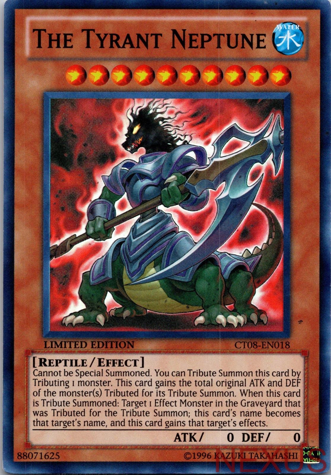 The Tyrant Neptune CT08-EN018 Super Rare Limited Lightly Played