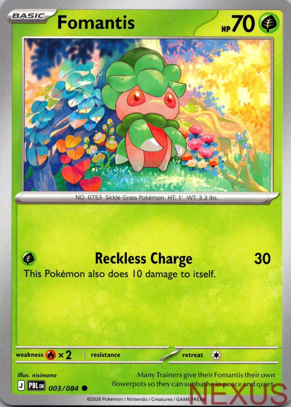Fomantis 003/084 Common Near Mint