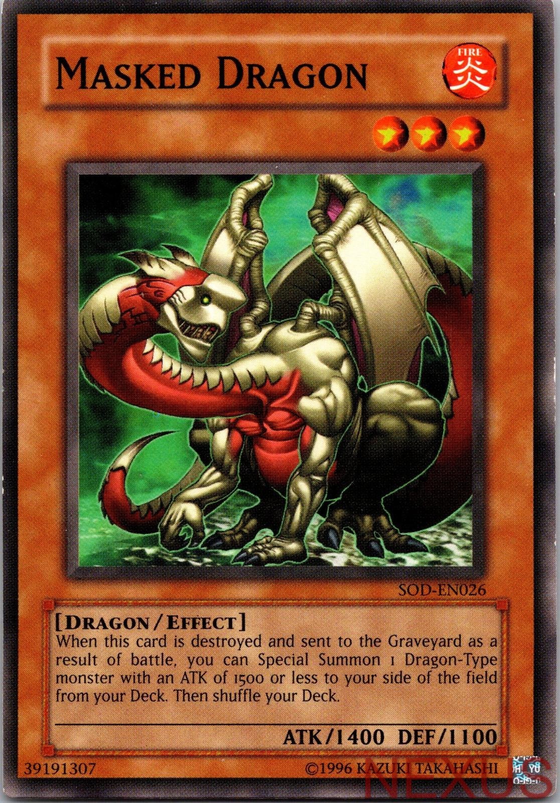 Masked Dragon SOD-EN026 Common Soul of the Duelist Unlimited Near Mint